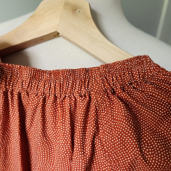 Uniqlo U Seersucker Short Sleeve Dress A Line Midi Cotton Pockets Size Medium - Picture 11 of 13